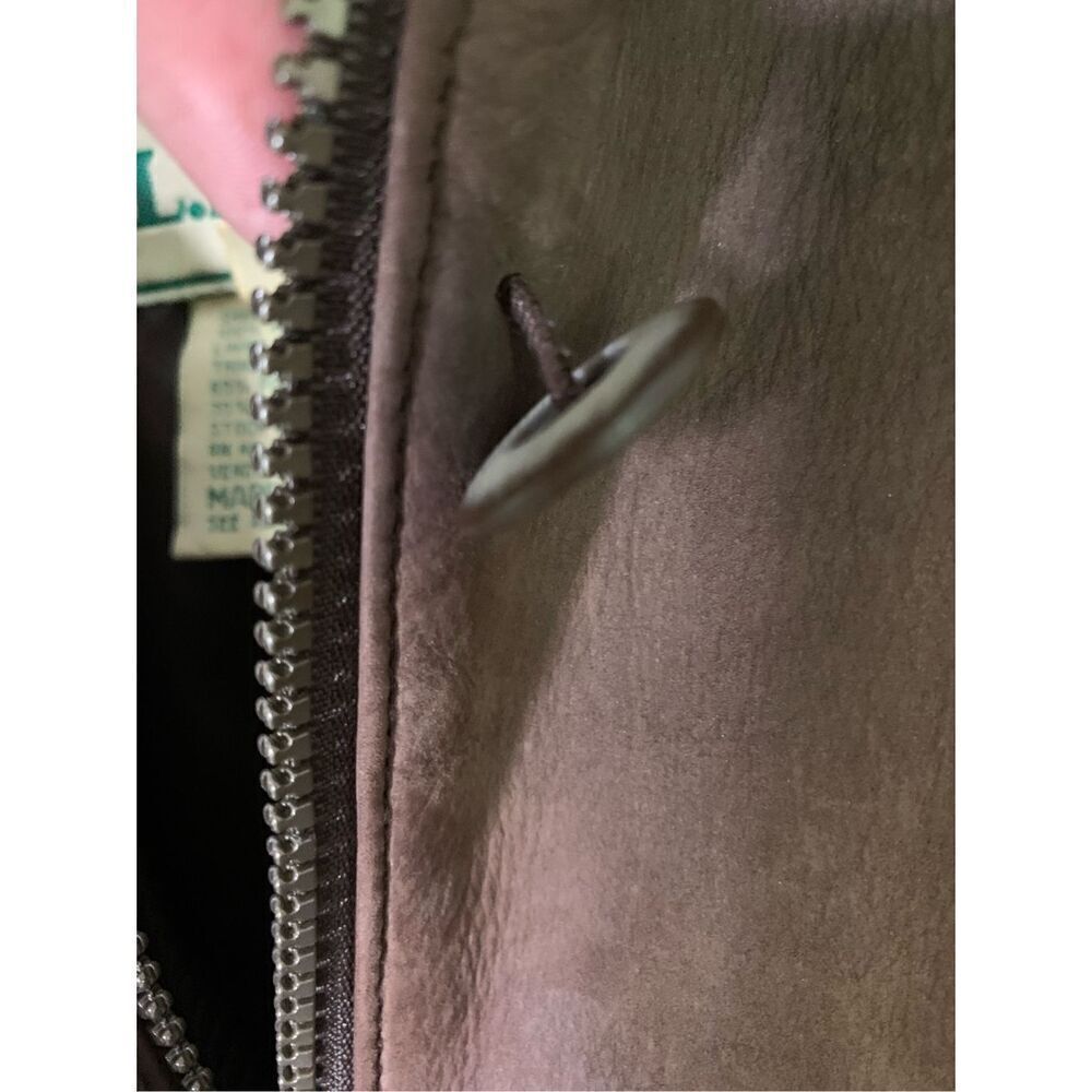 L.L. Bean 100% genuine leather suede jacket brown women's size 4 Petite - Picture 5 of 7